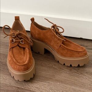 Sam Edelman - Monna Suede Platform Loafers - Tan